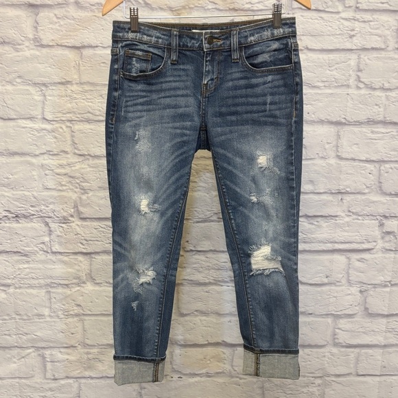 DayTrip 24 (0) Slouchy Lynx Ankle Straight Women’s Jeans Distressed Stretch - Picture 11 of 12